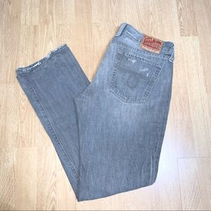 Vintage y2k low rise Lucky Brand Lola Straight grey wash jeans size 32